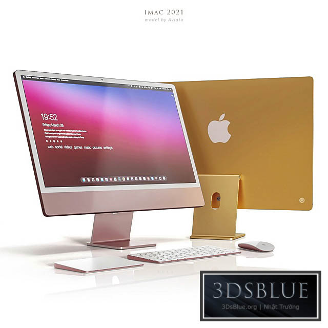 Apple iMac 2021 3DS Max - thumbnail 3