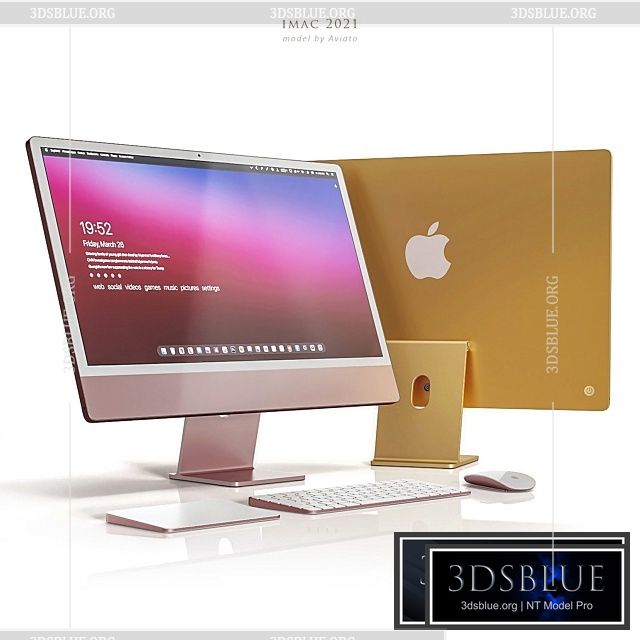 Apple iMac 2021 3DS Max - thumbnail 3