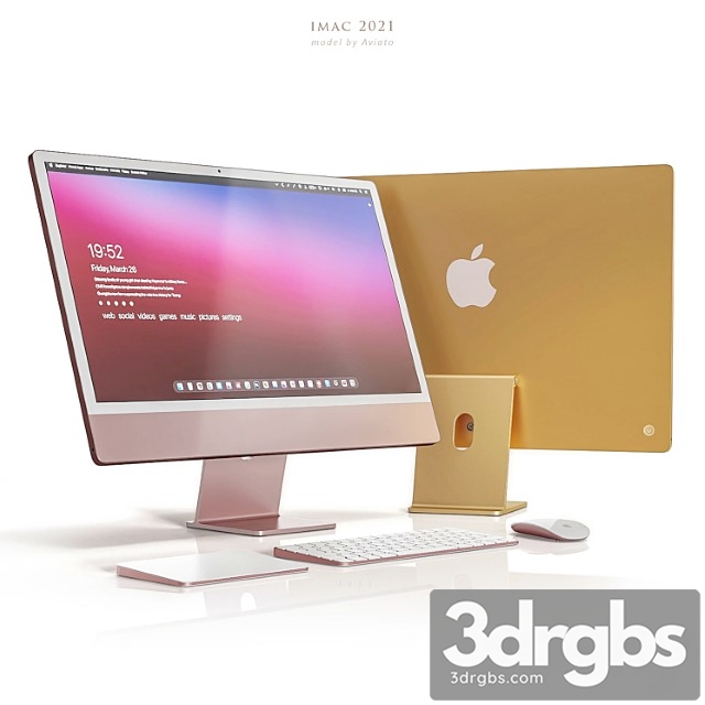 Apple iMac 2021 3dsmax Download - thumbnail 1