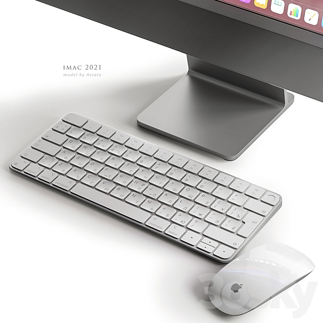 Apple iMac 2021 3DSMax File - thumbnail 4