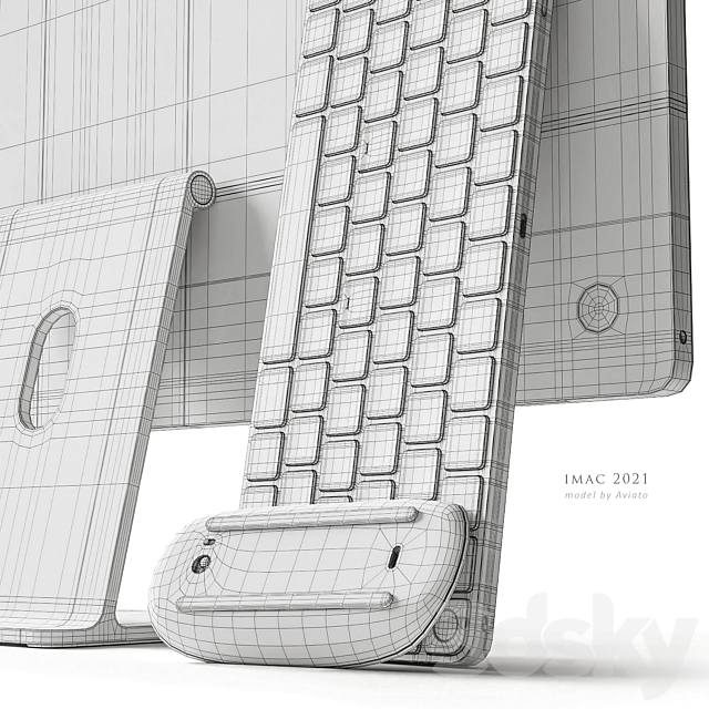 Apple iMac 2021 3DSMax File - thumbnail 7