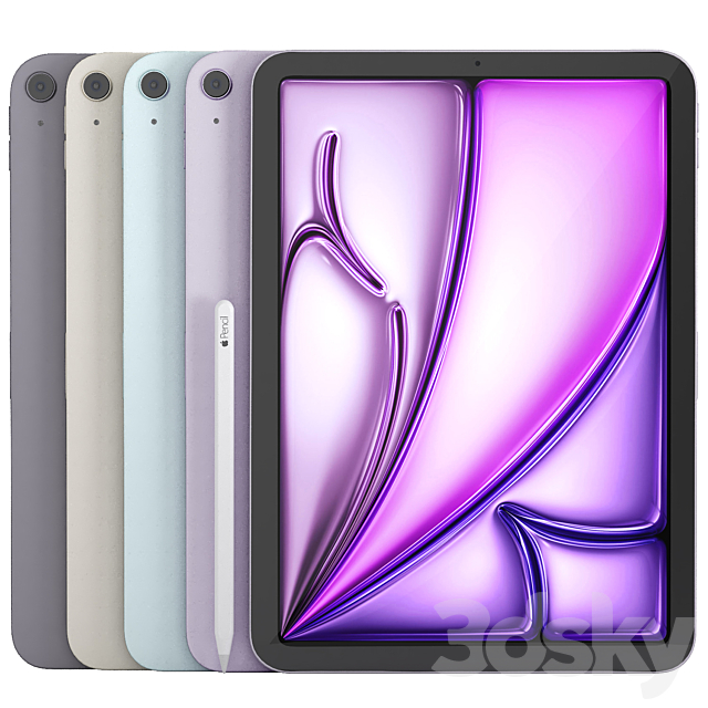 apple ipad air 3ds Max - thumbnail 2