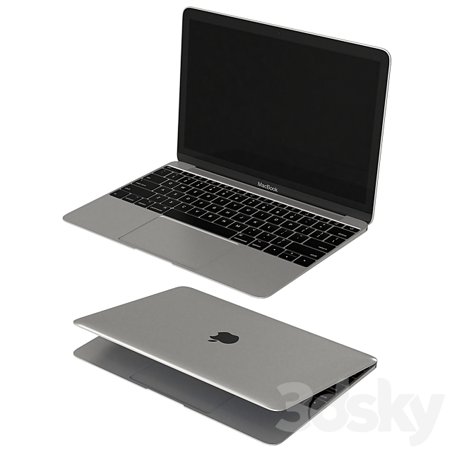 Apple MacBook 12-inch 3DS Max Model - thumbnail 2