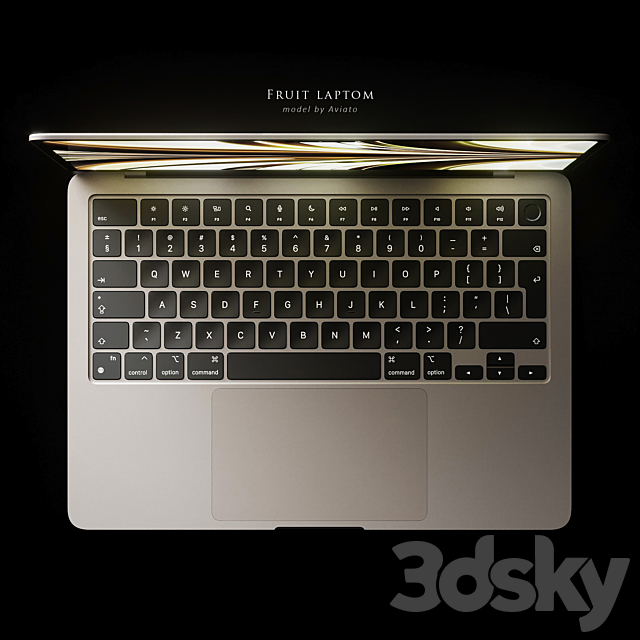 Apple MacBook Air 2022 3DS Max Model - thumbnail 2