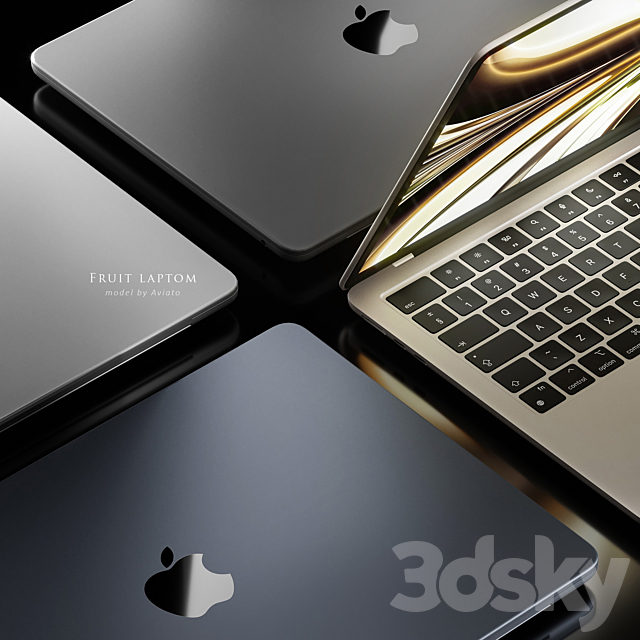 Apple MacBook Air 2022 3DS Max Model - thumbnail 4