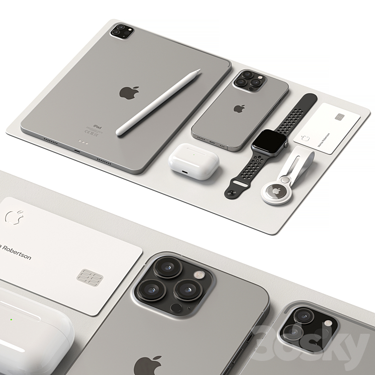 Apple Set 3DS Max Model - thumbnail 1