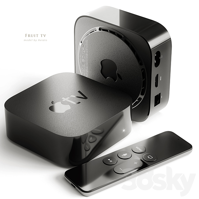 Apple TV collection 3DS Max Model - thumbnail 2