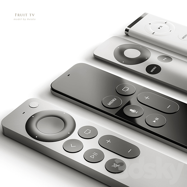 Apple TV collection 3DS Max Model - thumbnail 3