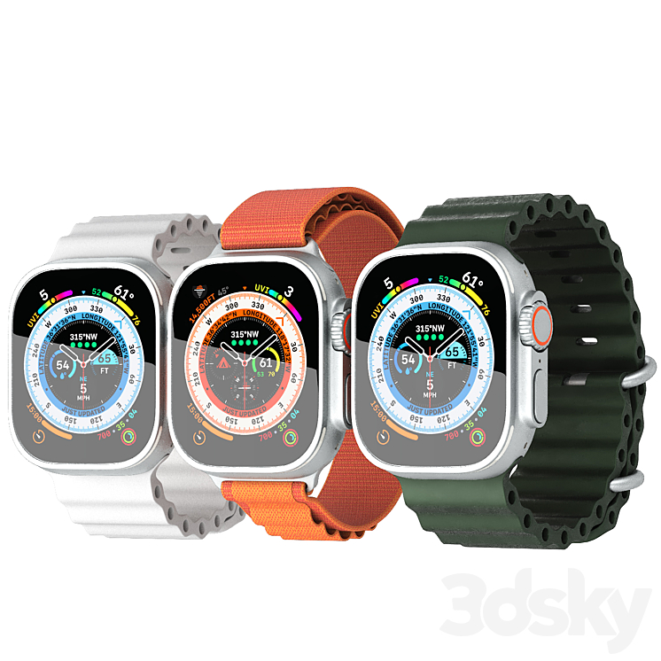 apple watch Series 8 3DS Max - thumbnail 2