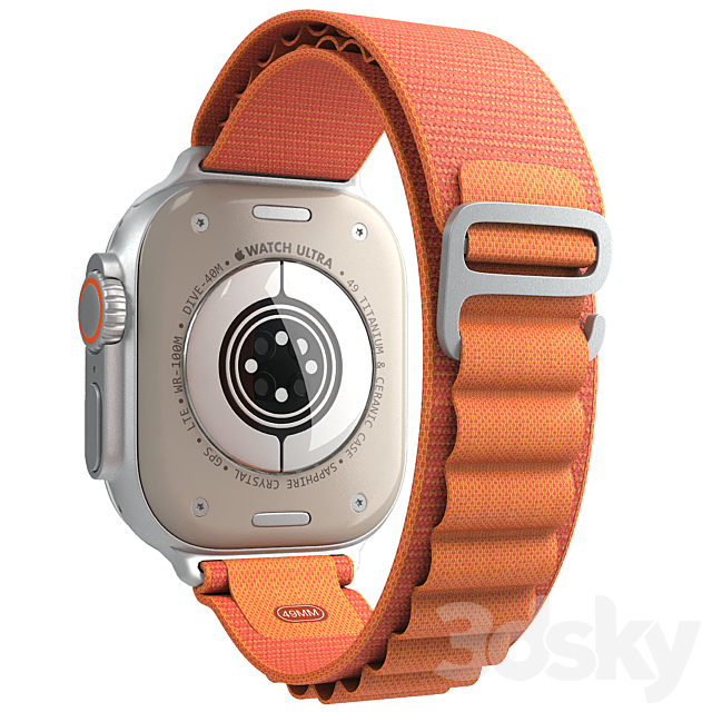 apple watch Series 8 3DS Max Model - thumbnail 4