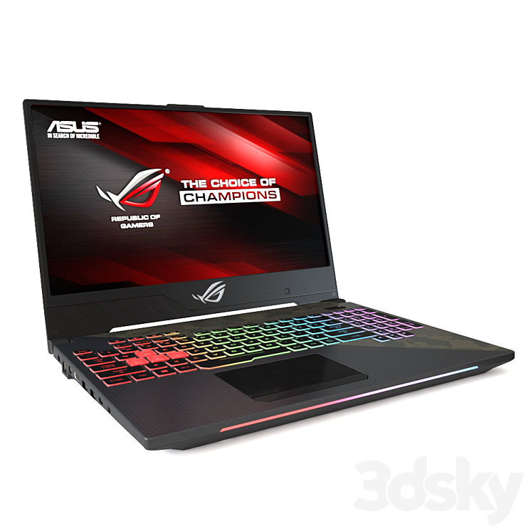 ASUS ROG SCAR II Laptop 3DS Max Model - thumbnail 1