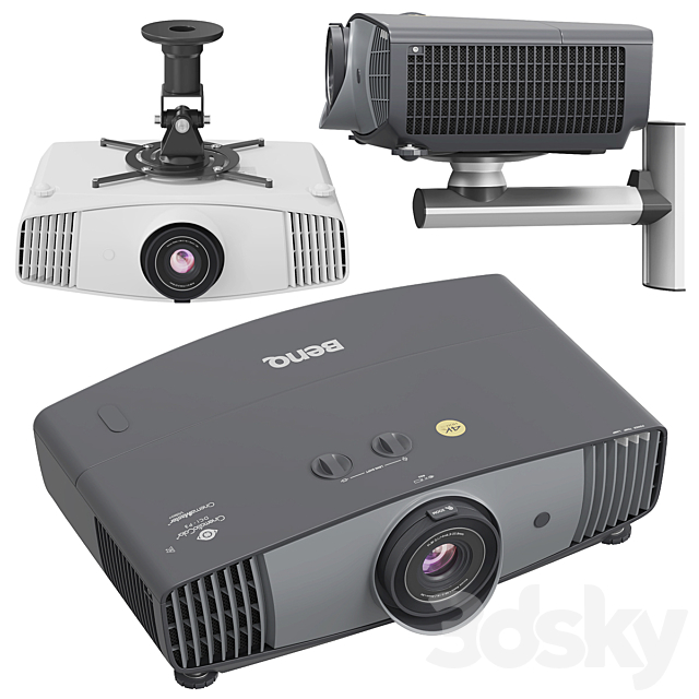 Benq W5700 Projector 3DS Max Model - thumbnail 3