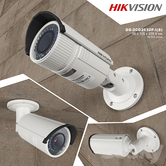 CCTV camera Hikvision DS-2SD2632F-I (S) 3ds Max - thumbnail 1