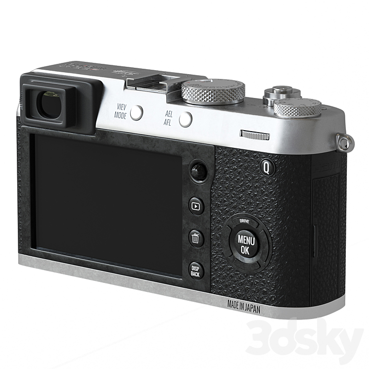 Compact Premium Fujifilm X100F Silver Camera 3DS Max - thumbnail 2