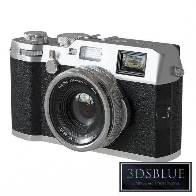 Compact Premium Fujifilm X100F Silver Camera 3DS Max - thumbnail 3