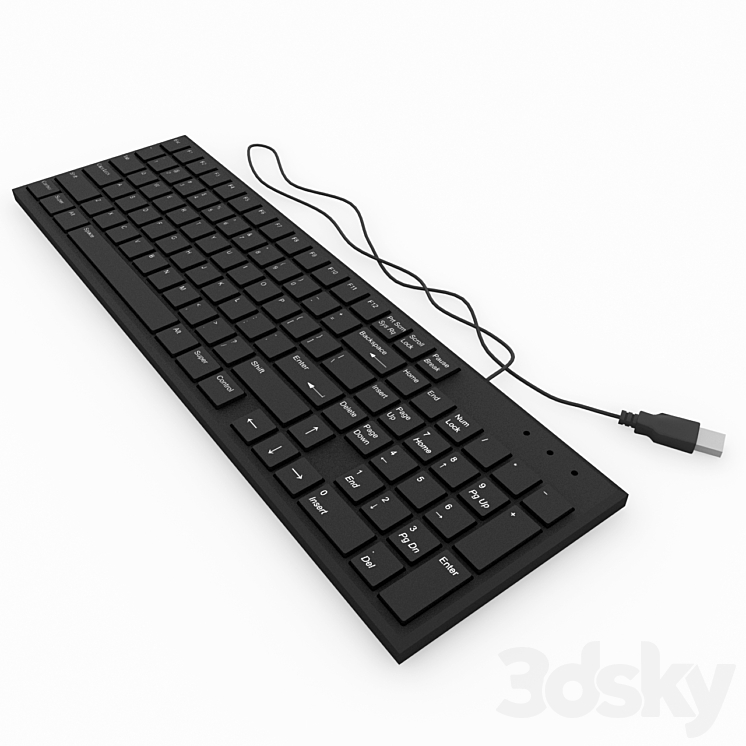 Computer keyboard 3DS Max - thumbnail 1