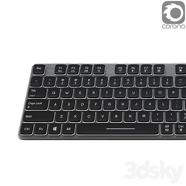 Corsair`s Keyboard and mouse 3DS Max Model - thumbnail 2