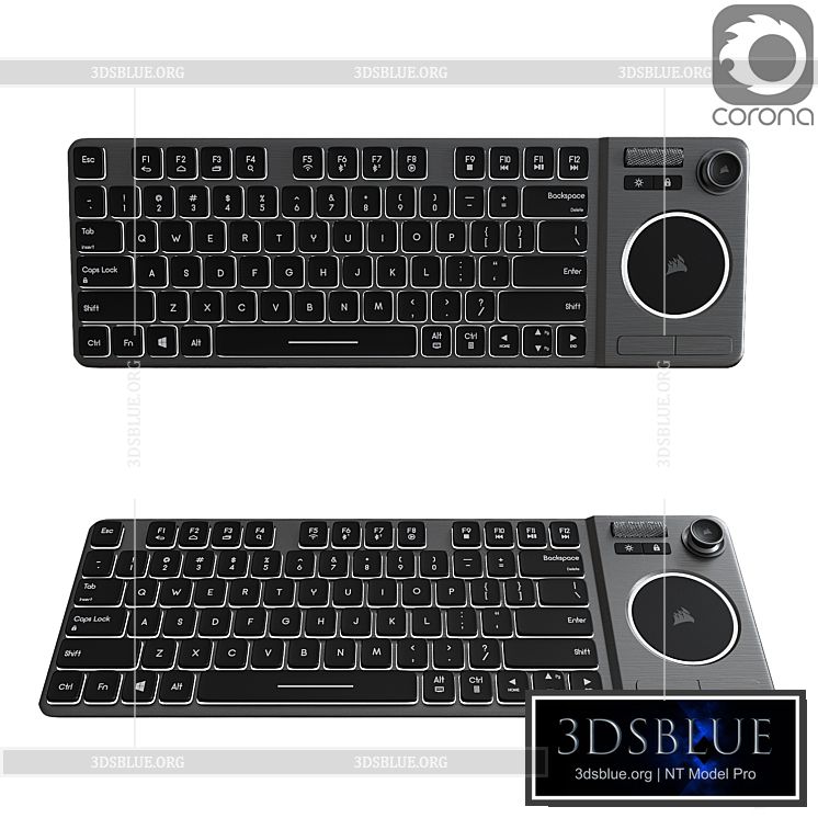 Corsair`s Keyboard and mouse 3DS Max - thumbnail 3