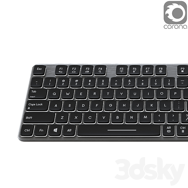 Corsair`s Keyboard and mouse 3DSMax File - thumbnail 2