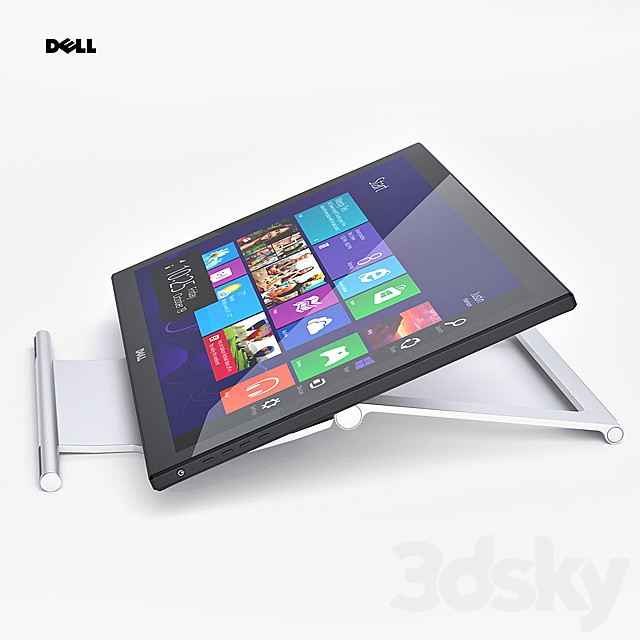 Dell 21.5 Touch Monitor 3DS Max Model - thumbnail 2