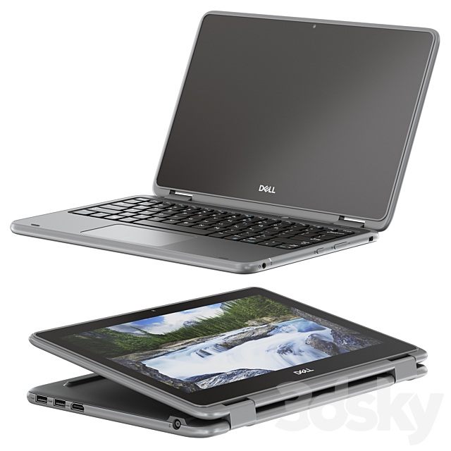 Dell Latitude 3190 Laptop 3DSMax File - thumbnail 1