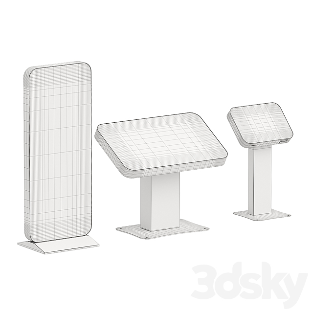 Digital Display Stands 3DS Max Model - thumbnail 2