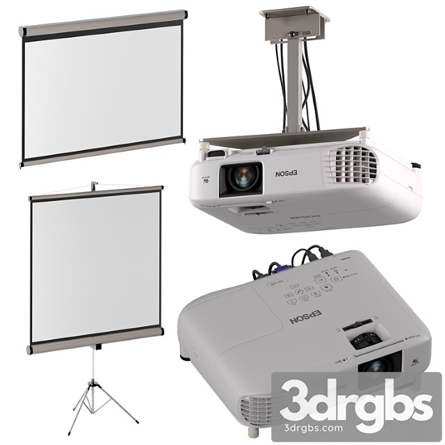 Epson eb-fh06 projector + projection screens - thumbnail 1