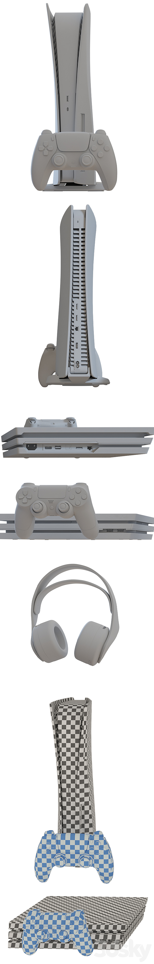 Game console Sony PlayStation CET 3DS Max Model - thumbnail 4