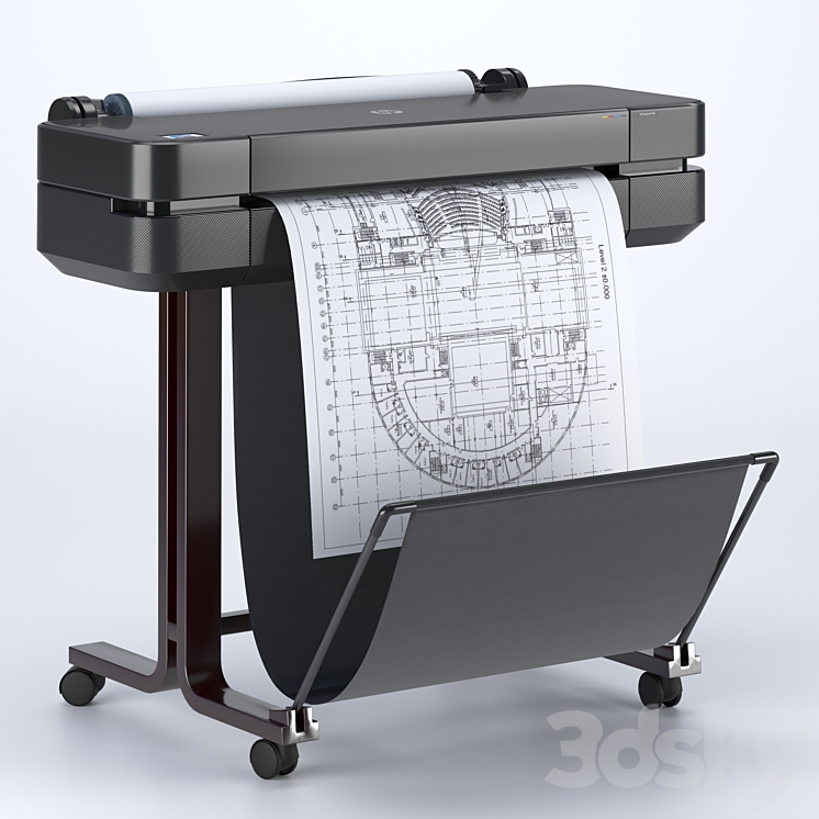 HP DesignJet T630 3DS Max Model - thumbnail 2