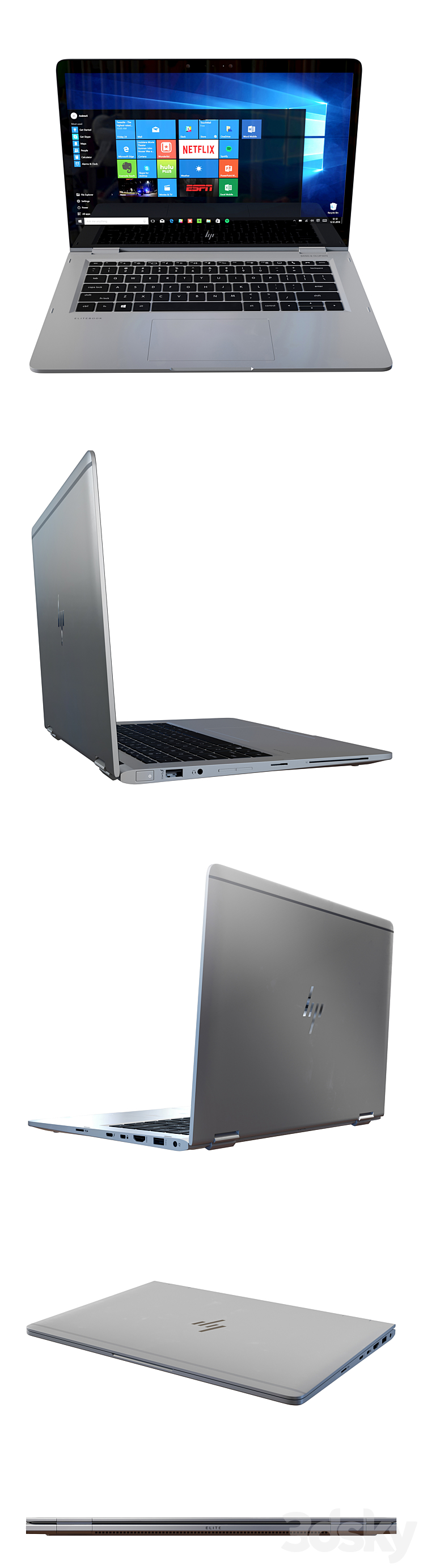 HP EliteBook X360 G2 Laptop 3DS Max - thumbnail 2