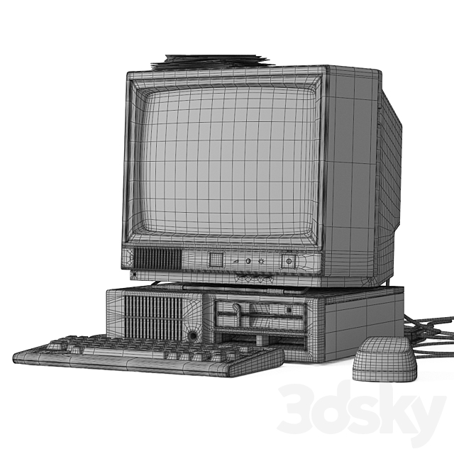 IBM PCjr 3DS Max Model - thumbnail 3