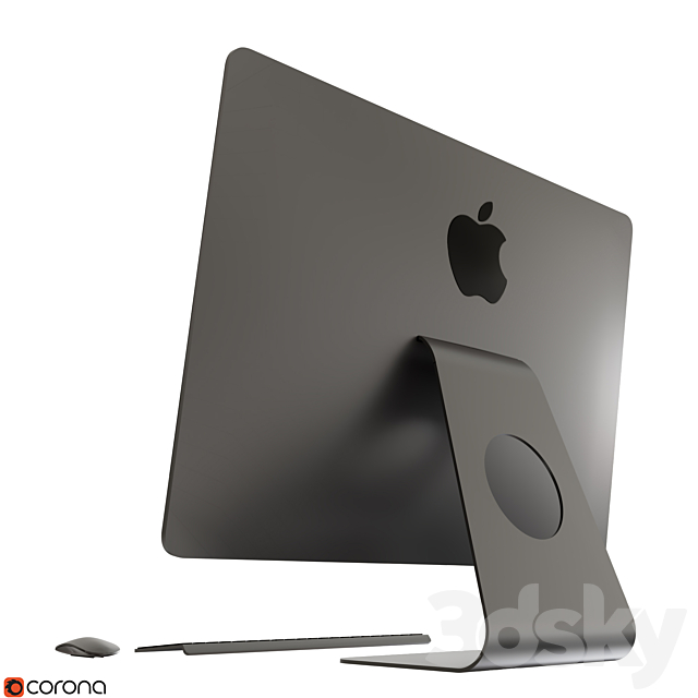 iMac PRO  Space Gray Color 3DS Max Model - thumbnail 5