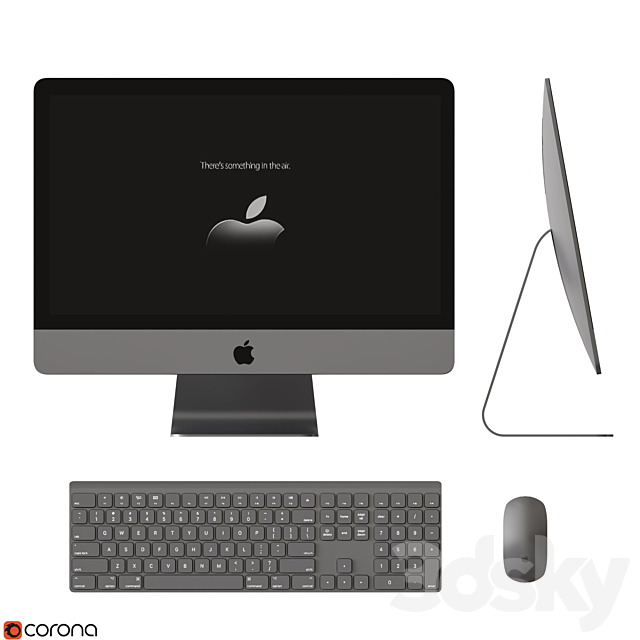 iMac PRO  Space Gray Color 3DS Max Model - thumbnail 6