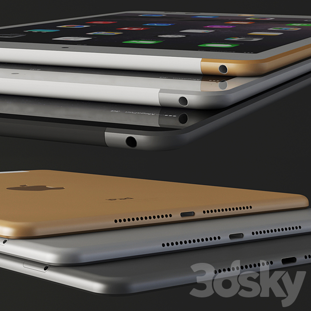 IPad Air 2 3DS Max Model - thumbnail 2