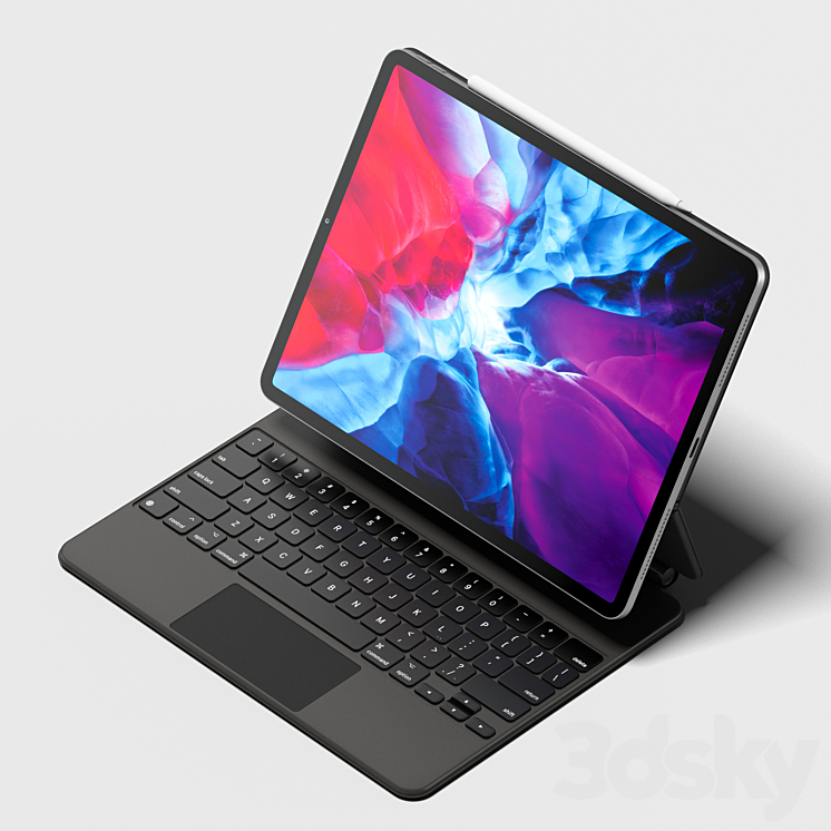 iPad Pro 12.9 (2020) + Magic Keyboard + Apple pencil 3DS Max - thumbnail 1