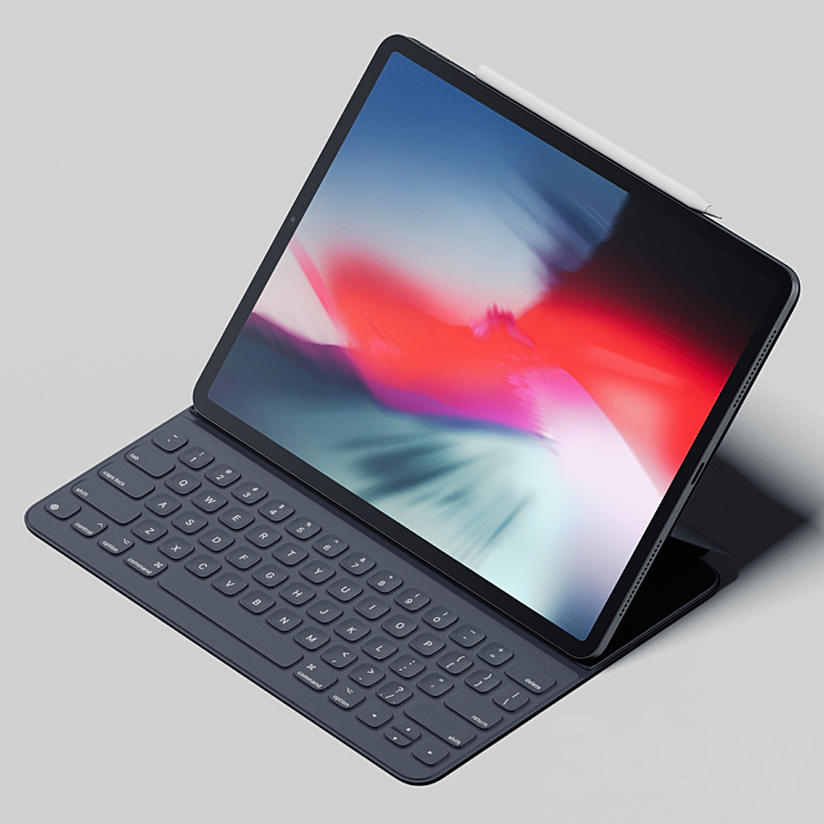 iPad Pro 129 (2018) + Smart keyboard + Apple pencil 3DS Max - thumbnail 1