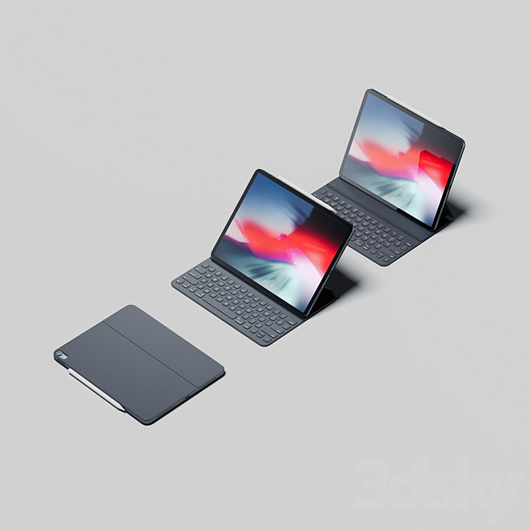 iPad Pro 129 (2018) + Smart keyboard + Apple pencil 3DS Max - thumbnail 2