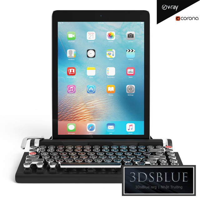 Keyboard and Ipad pro 12.9 3DS Max - thumbnail 3