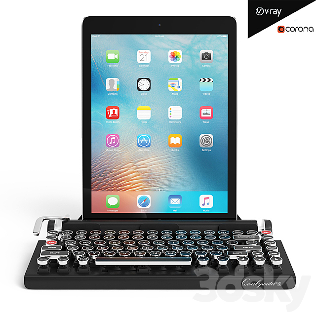 Keyboard and Ipad pro 12.9 3DSMax File - thumbnail 1