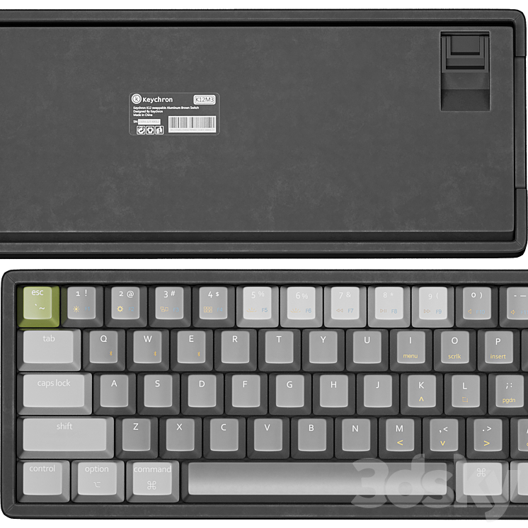 KEYCHRON K12 MECHANICAL KEYBOARD 3DS Max Model - thumbnail 2