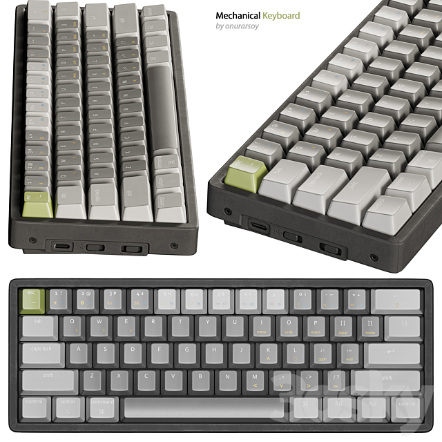 KEYCHRON K12 MECHANICAL KEYBOARD 3DSMax File - thumbnail 1