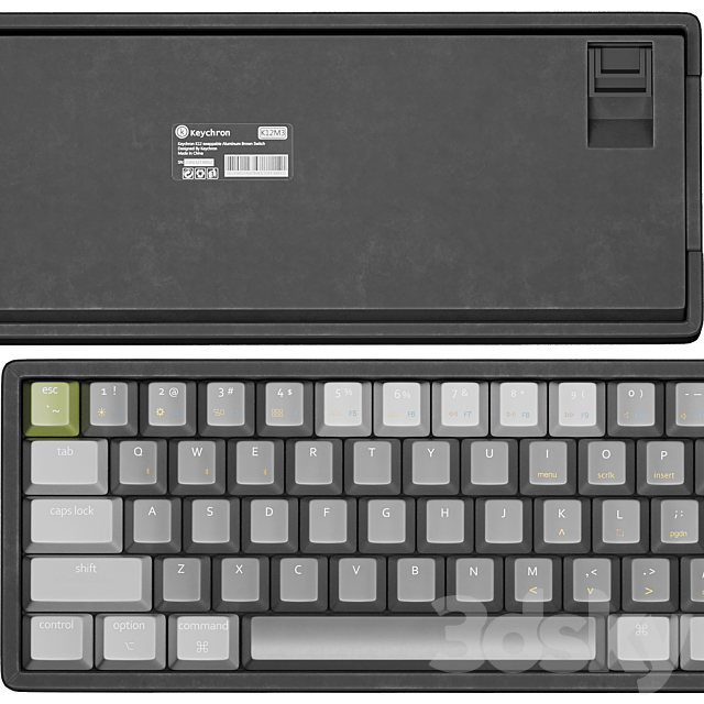 KEYCHRON K12 MECHANICAL KEYBOARD 3DSMax File - thumbnail 2