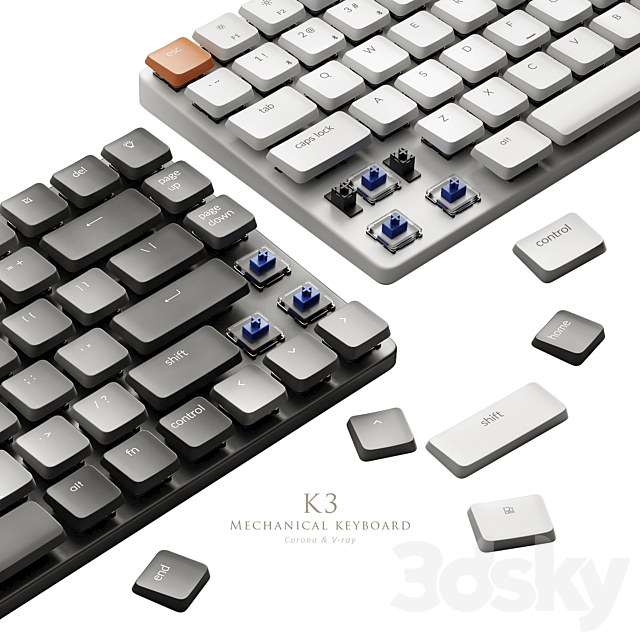 Keychron K3 3ds Max - thumbnail 2