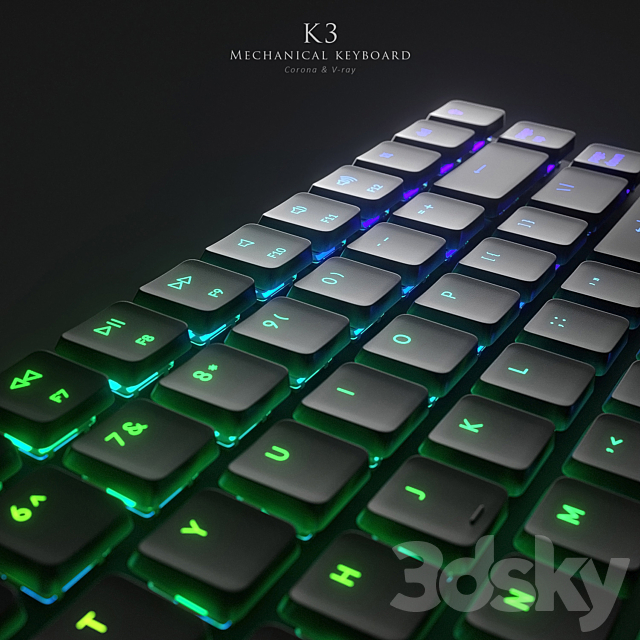 Keychron K3 3ds Max - thumbnail 3