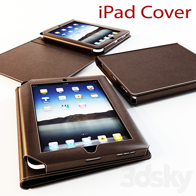 Leather cover for iPad 3DSMax File - thumbnail 1