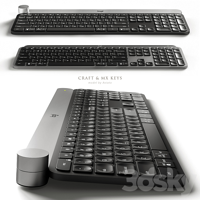 Logitech Craft & MX Keys 3DSMax File - thumbnail 1