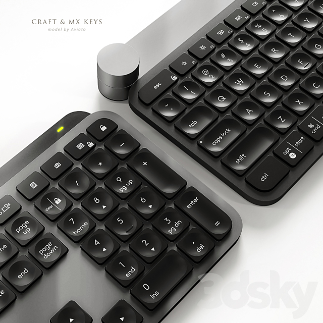 Logitech Craft & MX Keys 3DSMax File - thumbnail 2