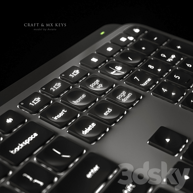 Logitech Craft & MX Keys 3DSMax File - thumbnail 4