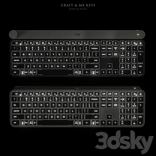 Logitech Craft & MX Keys 3DSMax File - thumbnail 5