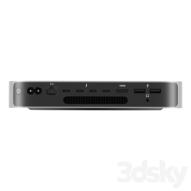 Mac mini m2 pro 2023 3DS Max Model - thumbnail 4